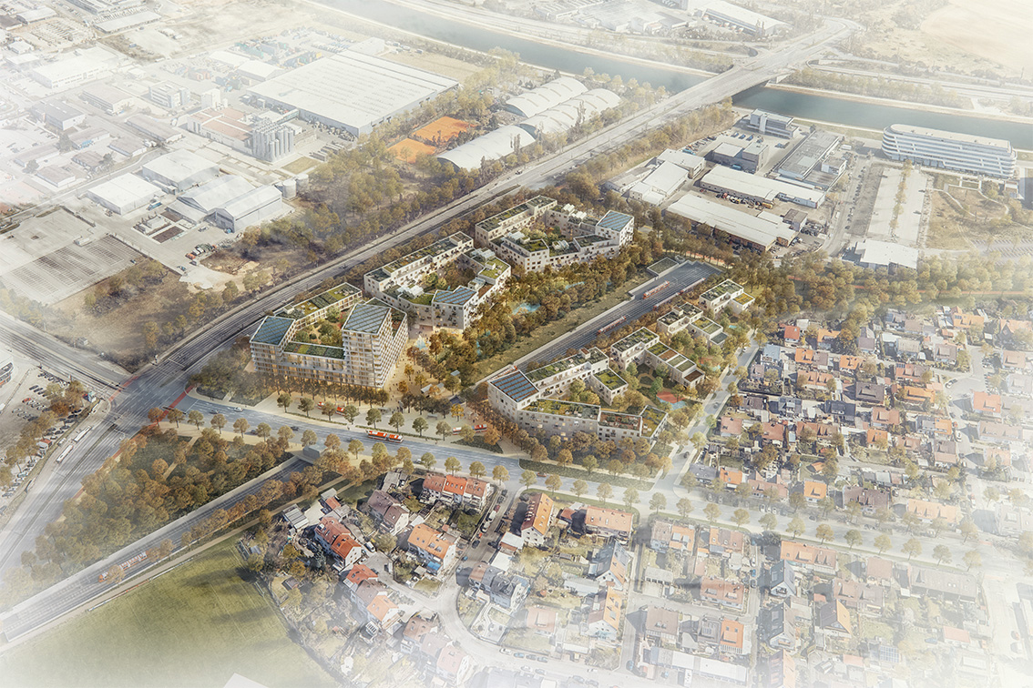 Klimagerechtes Wohnen und Arbeiten im Sandäcker Quartier Nürnberg