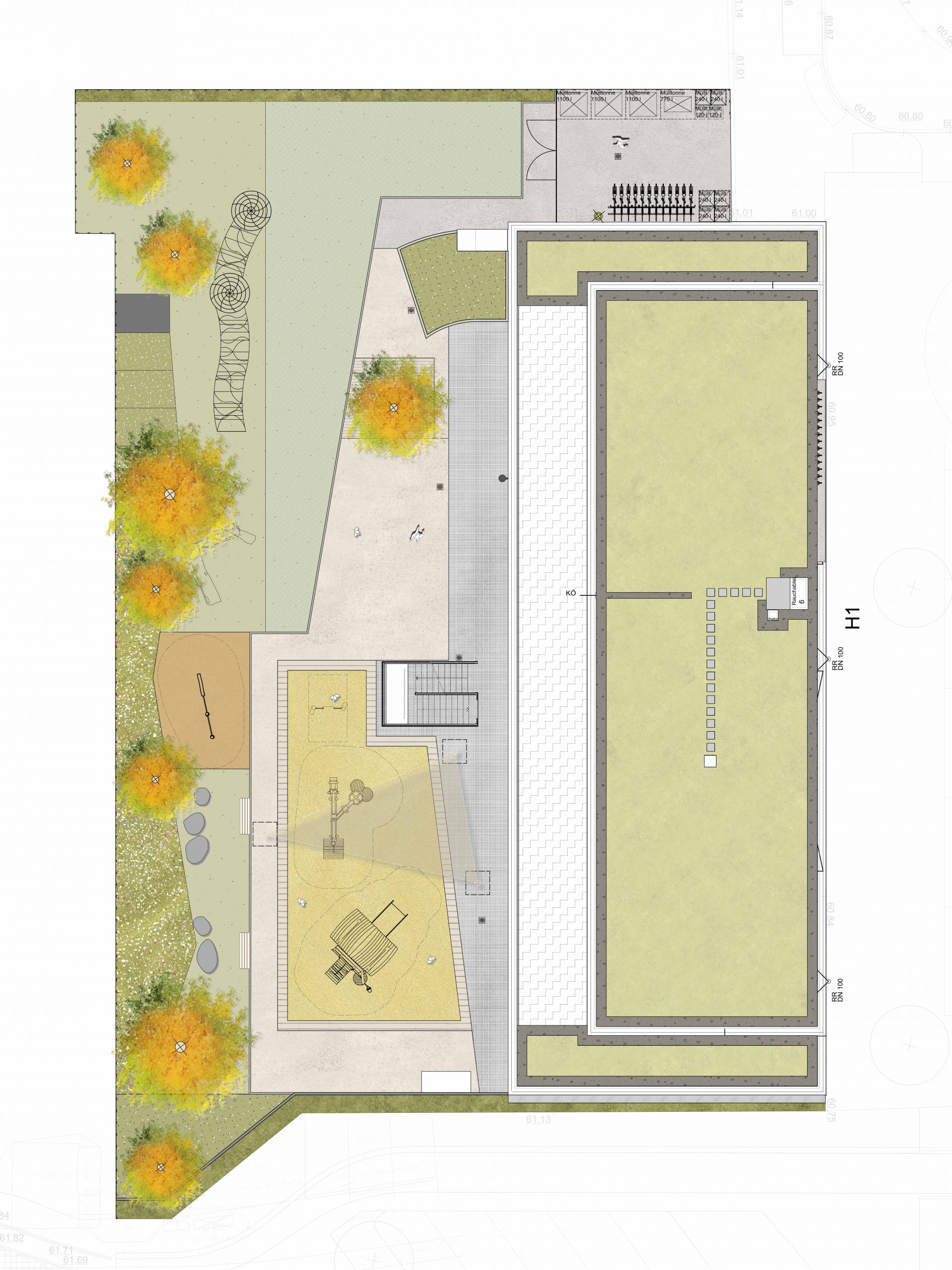 Lageplan Wohnen im Hochfeld Haus 1 KITA