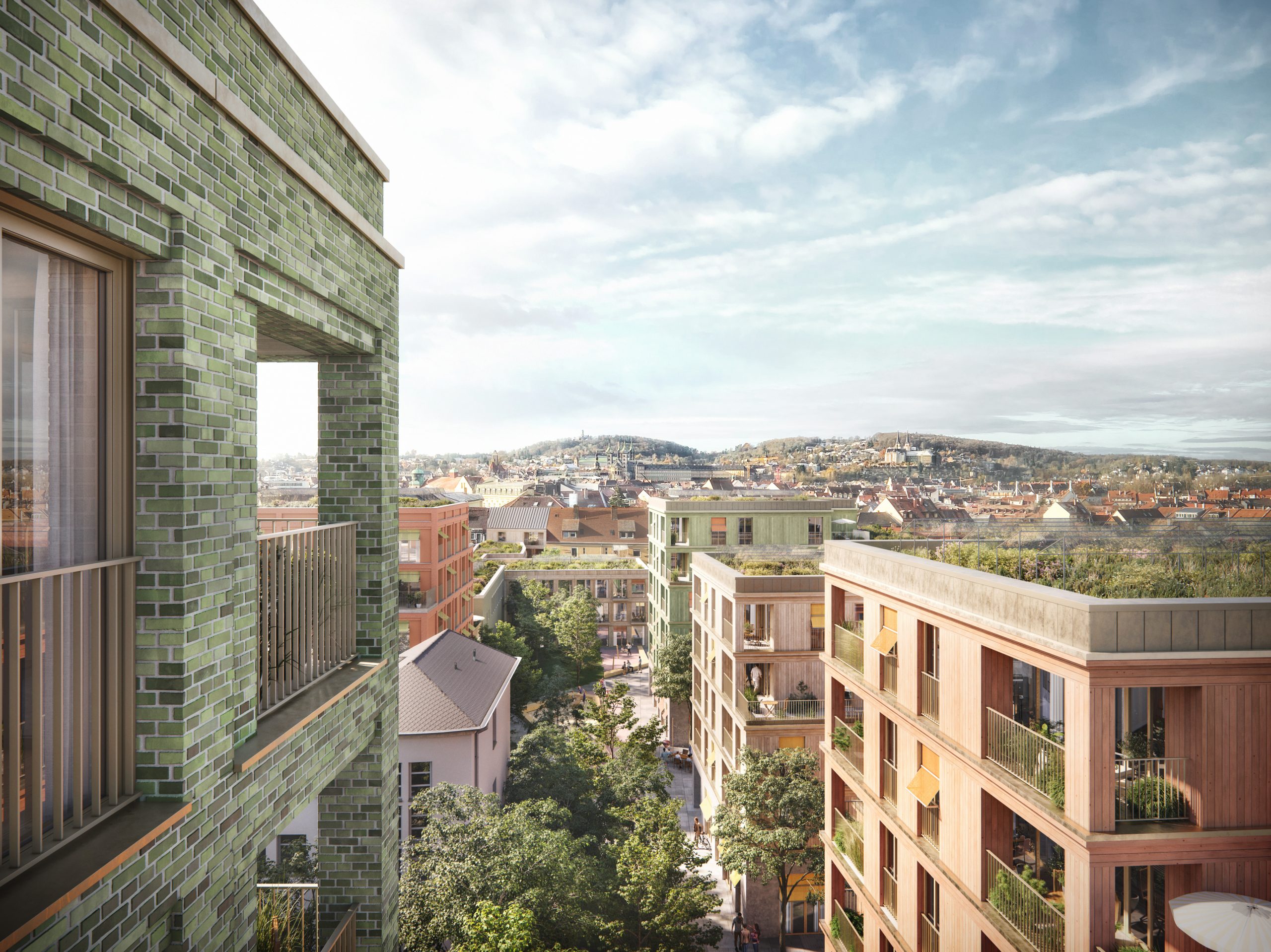 Luione - Quartiersmitte von oben