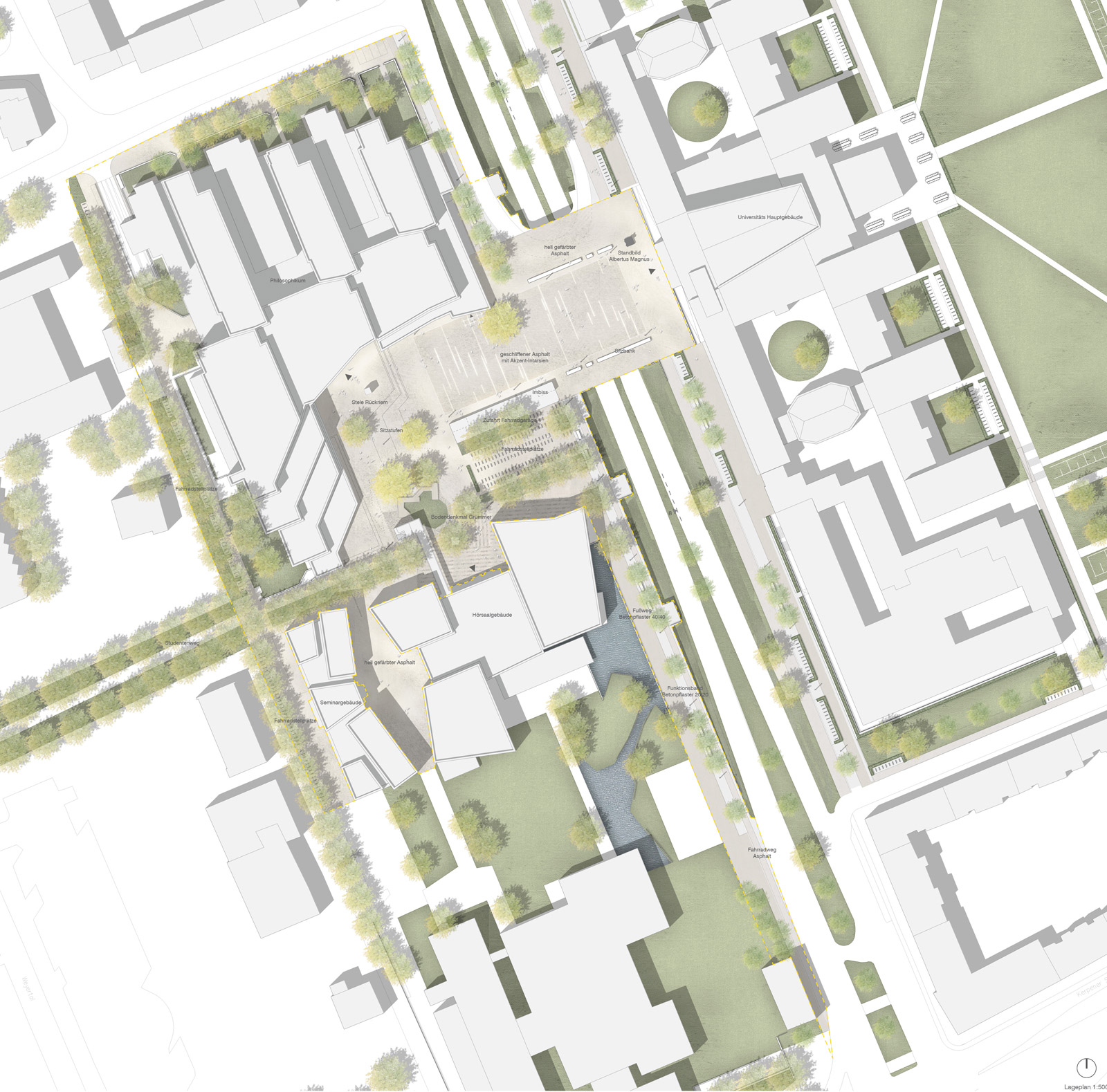 Freianalagen Zentralcampus Uni Köln