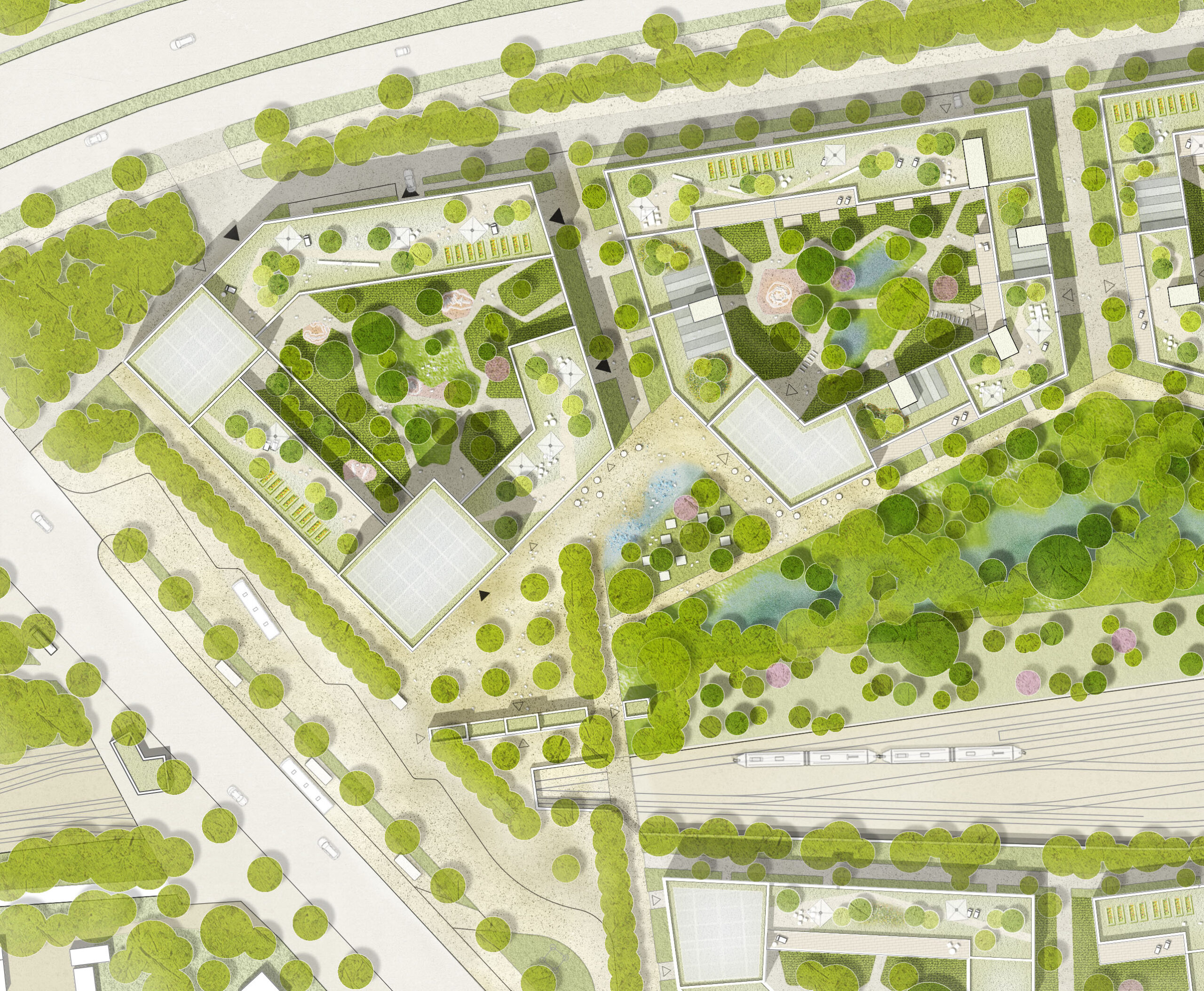 Klimagerechtes Wohnen und Arbeiten im Sandäcker Quartier in Nürnberg-Gebersdorf