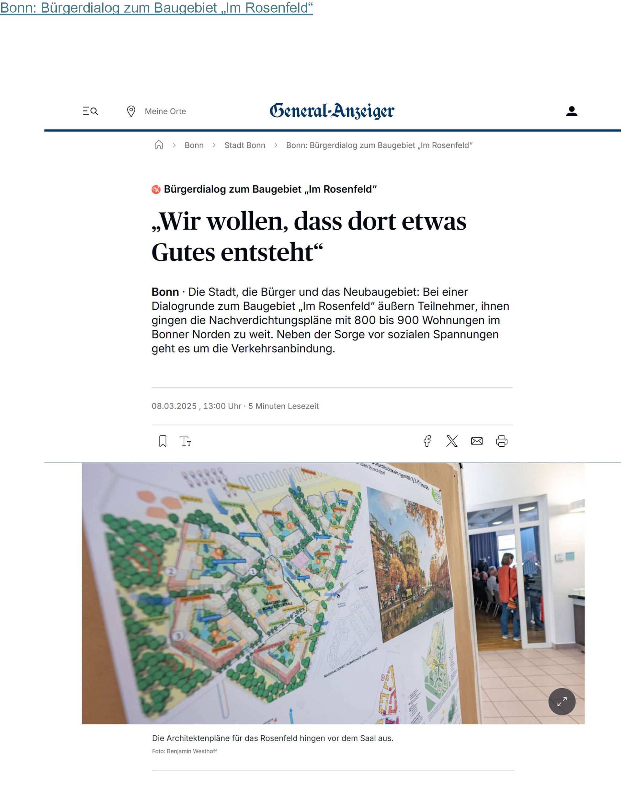 Bürgerdialog zum Baugebiet „Im Rosenfeld“