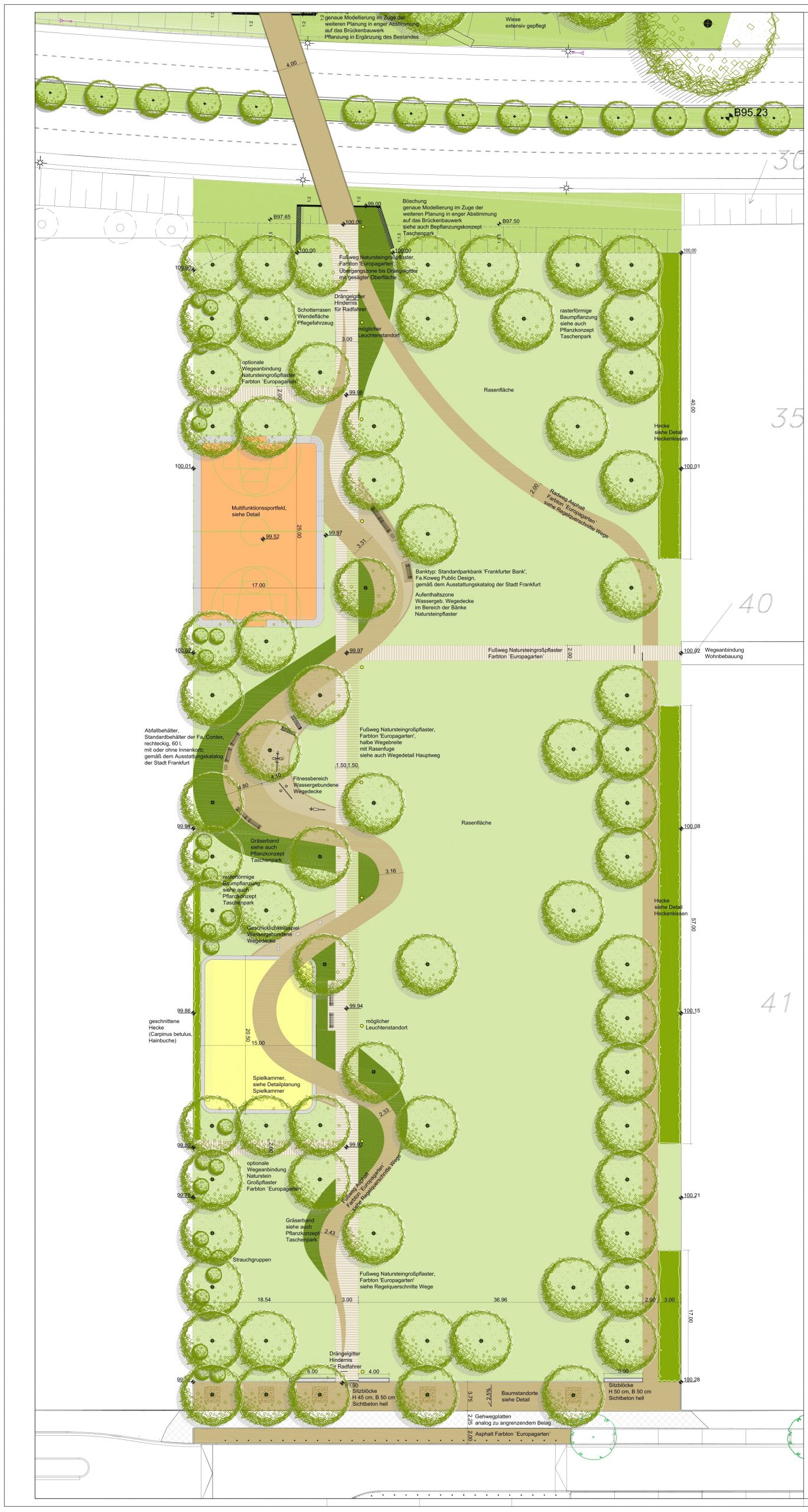 Lageplan Taschenpark Frankfurt