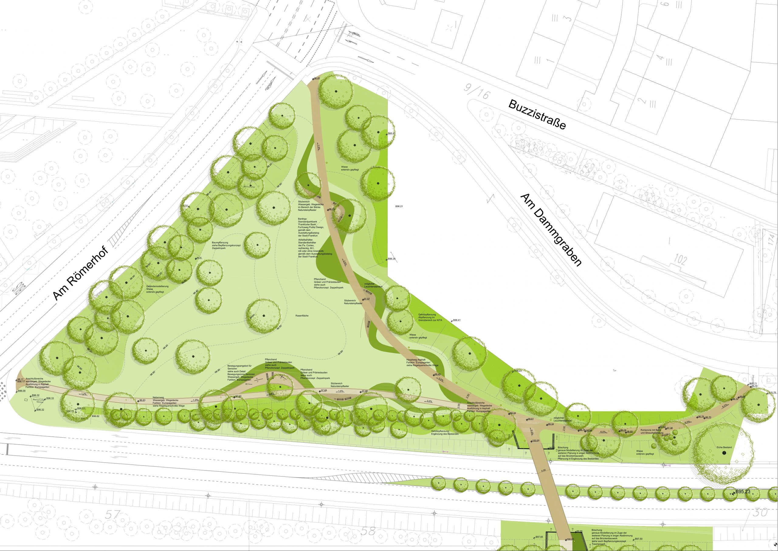 Lageplan Zeppelinpark Frankfurt