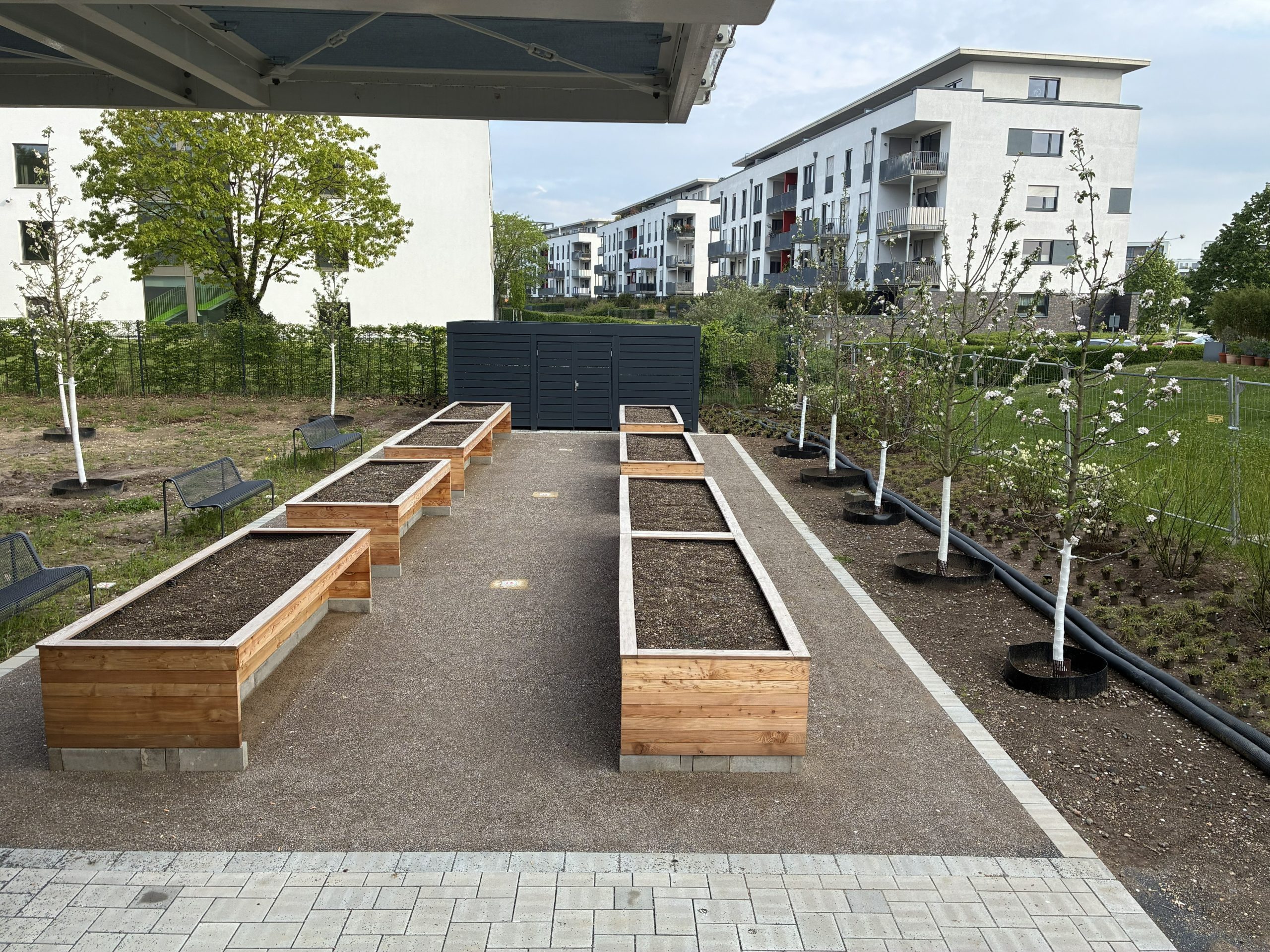 Da nach den Sommerferien die Schülerinnen und Schüler "einziehen", herrscht aktuell Endspurt auf unserer Baustelle.