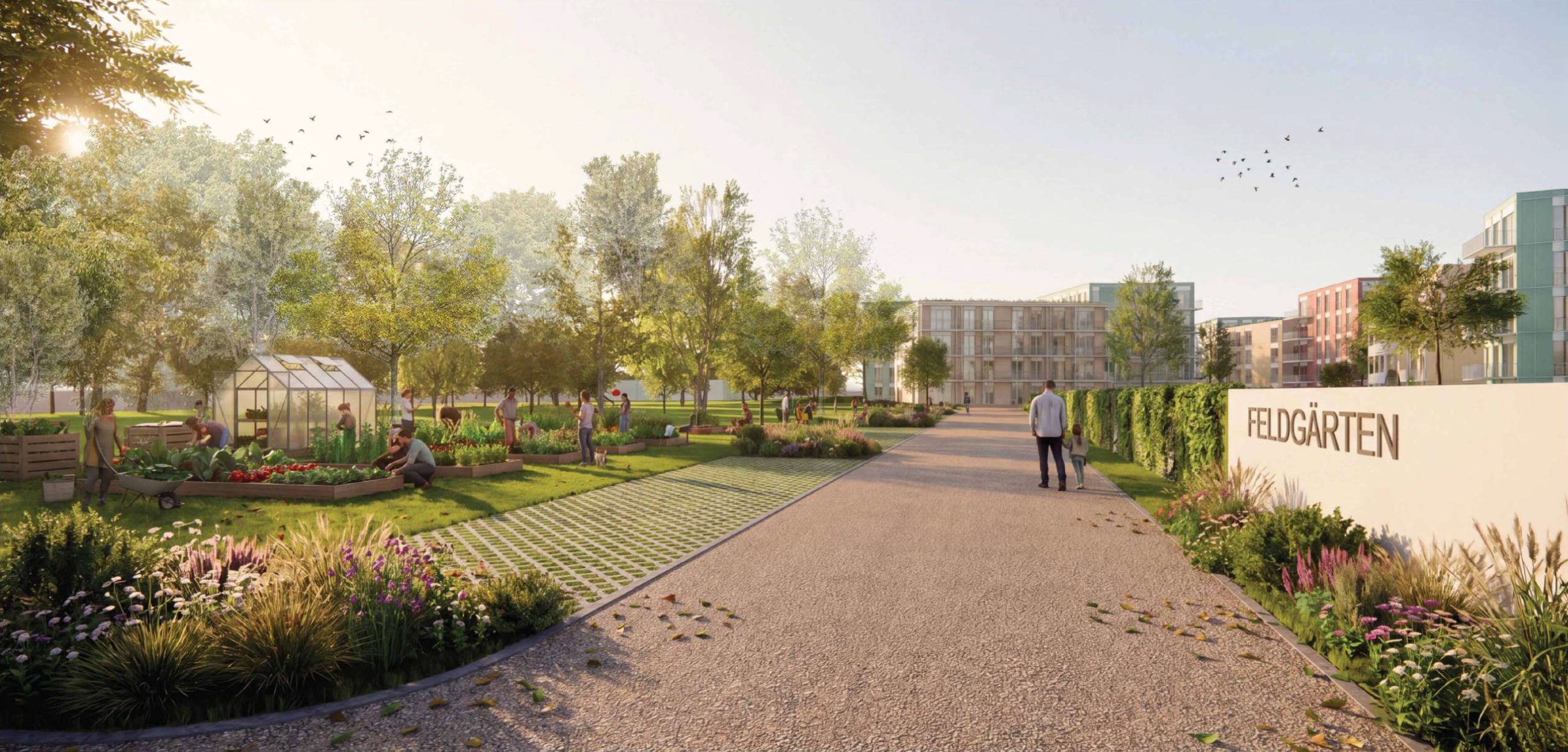 Quartierseingang Lageplan Städtebauliches Qualifizierungsverfahren Feldgärtenstraße in Köln-Niehl – 1.Preis