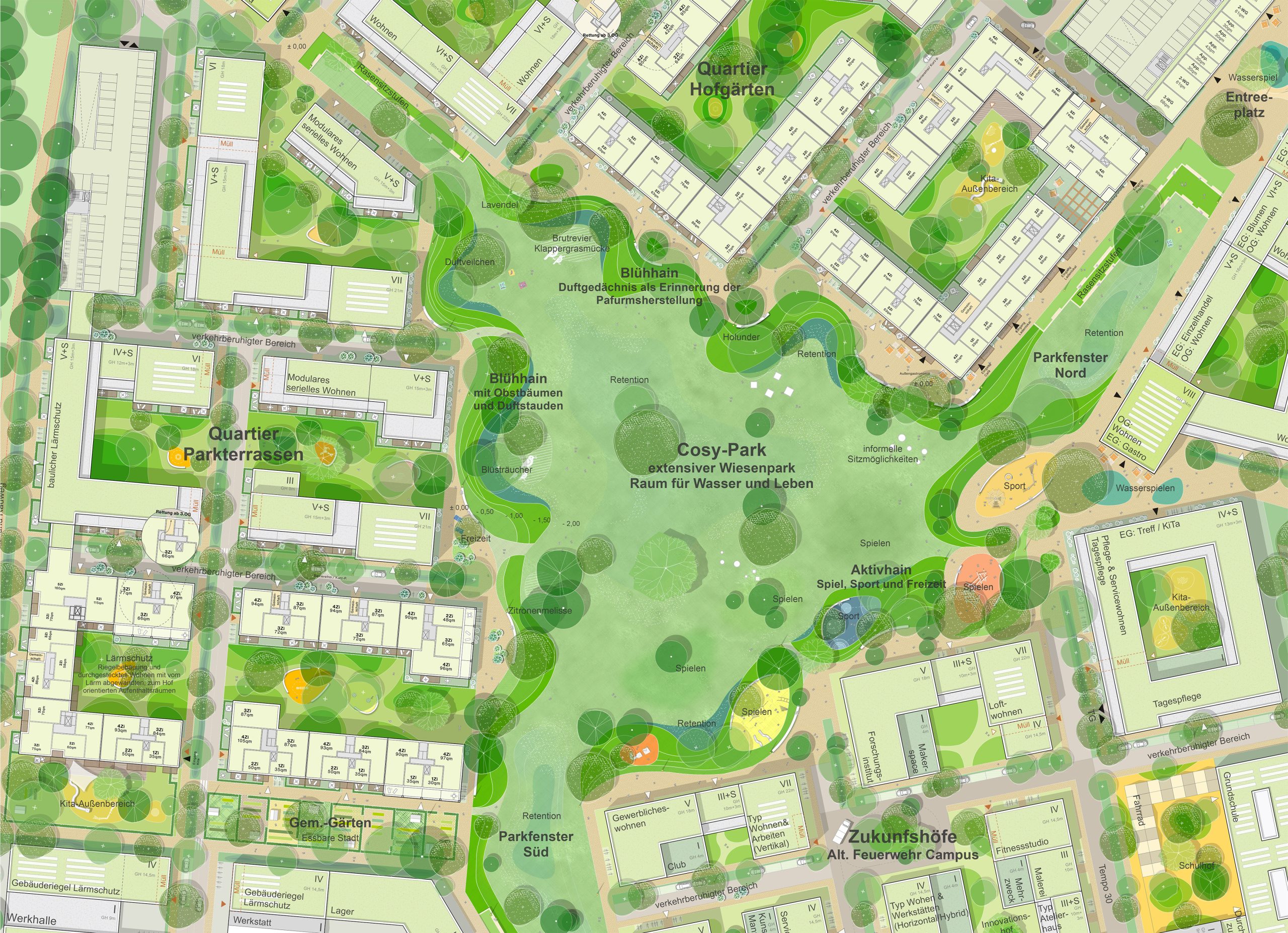 wb neues quartier bickendorf - lageplan vertiefungsbereich